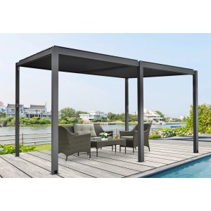 Floraworld Pergola z lamelno streho antracitna