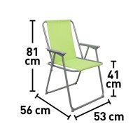 Stol za kampiranje Brasino zelen 81 cm x 53 cm x 56 cm
