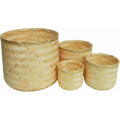 Cvetlični lonček iz bambusa Ø 15 cm x 13,2 cm naravni