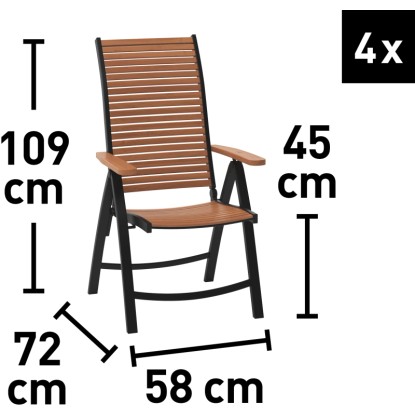 Sedežna garnitura Bonlee 5-delna aluminij siva
