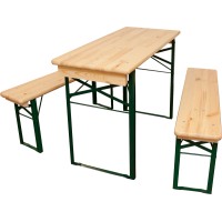 Mala gasilska garnitura za balkon in teraso z mizo širine 60 cm
