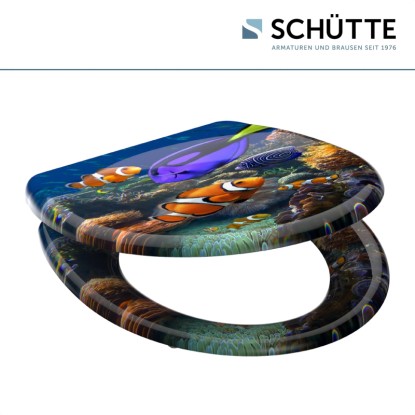WC-deska Schütte Sea Life duroplast avtomatsko spuščanje hitro odpenjanje