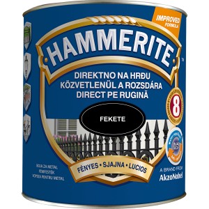 Hammerite Sijajni lak za kovino Smooth črna 2,5 l