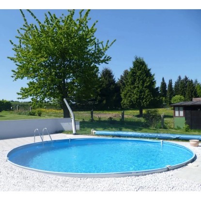 Summer Fun Vgradni in prostostoječi bazen z jekleno steno okrogel Ø 350 x 150 cm