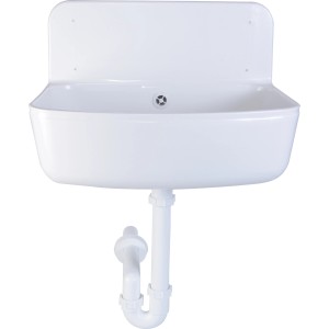 Styron PVC stenski umivalnik 490 mm x 350 mm bela