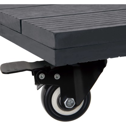 Voziček za rastline WPC antracitni rebrasta površina oglati