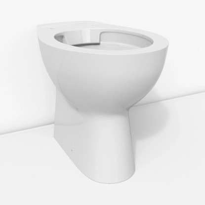 Grohe Bau Keramična stoječa školjka, globok izplakovanje, brez izplakovalnega ro