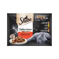 Sheba Mokra hrana za odrasle mačke mesni izbor 4 x 85 g