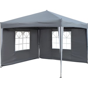 Zložljivi paviljon Pontino Sive barve 295 cm x 295 cm