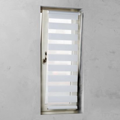 Cocoon Easy Fix dvojna dnevna rolo zavesa bela 90 cm x 220 cm