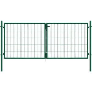 Dvojna vrata Classic enojni panel zelena 175 x 300 cm