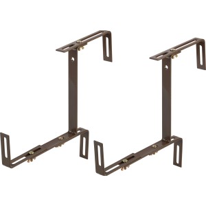 Nosilec za balkonsko korito rjava 3-dimenzionalno nastavljiv