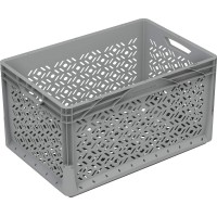 Eurobox-System Zaboj z odprtinami 60 x 40 x 32 cm Siv