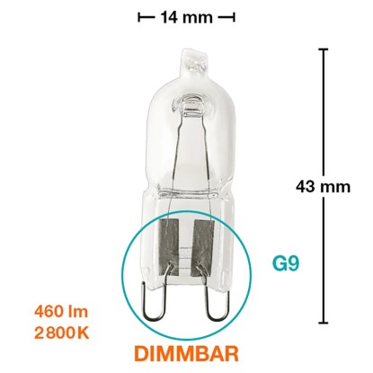 Osram Halogenska žarnica Pin G9/33 W (460 lm) Topla bela Pakiranje po 2 kosa
