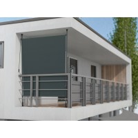 Navpična markiza 150 cm x 300 cm antracitna za vpenjanje