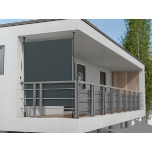 Navpična markiza 150 cm x 300 cm antracitna za vpenjanje