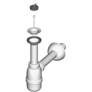 LIV Sifon za umivalnik rešetka Ø 60 mm