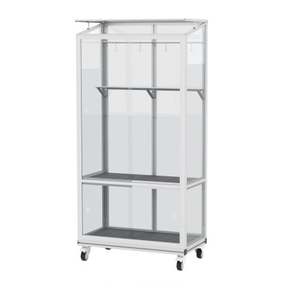 Vitavia Polis balkonski rastlinjak 350 rolan temelj 81 x 42,8 x 168,2 cm