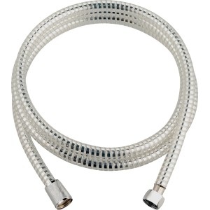 Plastična cev za ročno prho dolžine 200 cm Srebrna-prosojna