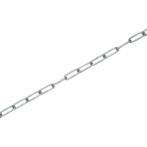 LUX-TOOLS veriga iz okroglega jekla z dolgimi členi vroče pocinkana 3 mm Metrsko