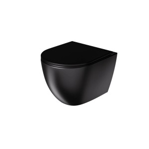 Uptrend Viseča WC školjka Caneo Vortex vklj. z WC desko Slim črna mat
