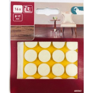 Blazinice za parket Samolepilne Ø 17 mm 16 kosov
