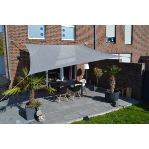 Peddy Shield Štirikotno jadro HDPE 300 cm x 400 cm sivo