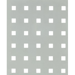 Luknjasta plošča Kvadratna Aluminij Srebrna barva
