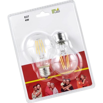 LED-žarnica z nitko Kapljasta oblika E27/4 W (470 lm), topla bela 2 v kompletu