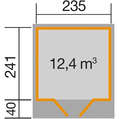 Weka Lesena vrtna hiška 179 Vel. 2 Neobdelana 5,6 m²