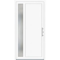 Panto PVC vhodna vrata K011 bela 110 cm x 210 cm desno