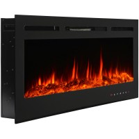 El Fuego LED električni kamin Luzern z ogrevanjem zatemnilen 1,8 kW