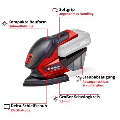 Einhell Baterijski večnamenski brusilnik Power X-Change TE-OS 18/150 Li-Solo