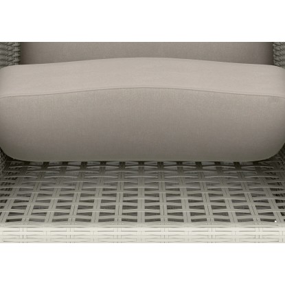 Gulfport Sedežna garnitura iz ratana 4-delna siva