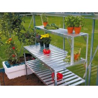 Nastavek za aluminijasto mizo 121 cm x 28 cm Gola alu-površina
