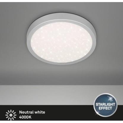 Brilo LED stropna svetilka Runa 18 W Srebrna