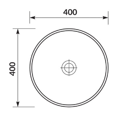 Cersanit Nasadni umivalnik Moduo 40 okrogel