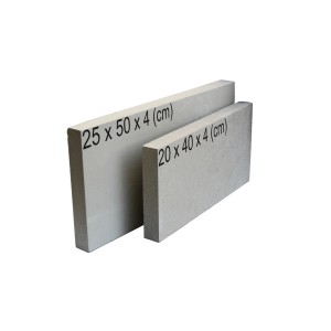 Domofire Šamotna opeka 20 cm x 40 cm x 4 cm svetlo bež