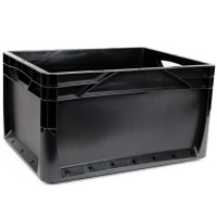 Eurobox-System Zaboj s polnimi stenami 40 x 30 x 22 cm črn