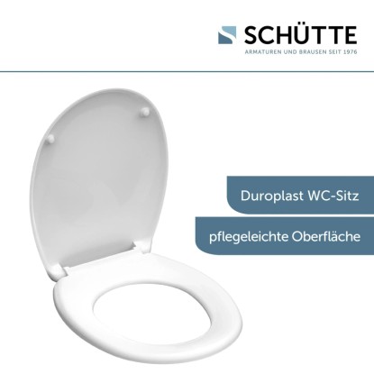 WC-deska Schütte, bela, duroplast
