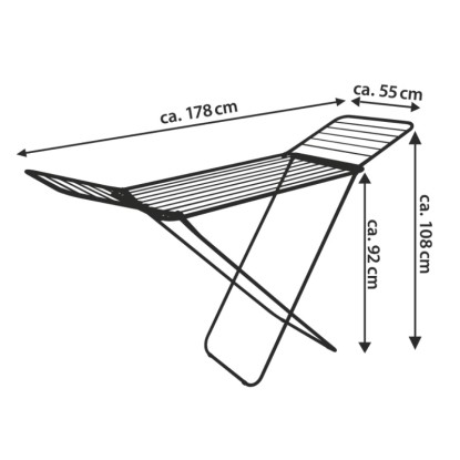 Gepard Sušilnik za perilo Elegant Silver 130 x 55,5 x 3 cm