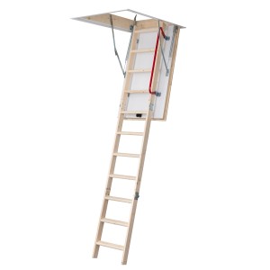 Dolle Podstrešne stopnice Isotrend 3-delne 120 cm x 70 cm z oprijemalom FSC®