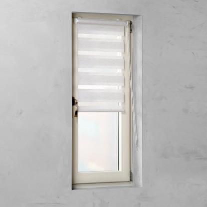 Cocoon Easy Fix dvojna dnevna rolo zavesa lan 45 cm x 150 cm