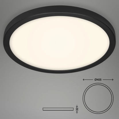 Briloner LED stropna svetilka Fire Black 24,5 W Črna