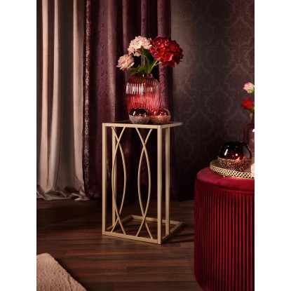 Stranska mizica Blush Bordeaux Oglata 54 cm x 30 cm x 30 cm Zlata