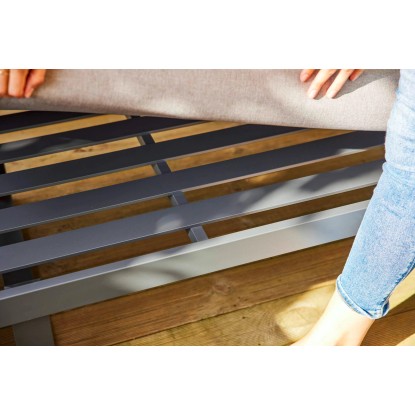 Zunanja sedežna garnitura Lipson 3-delna iz akacijevega lesa in aluminija Siva