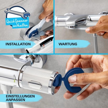 Grohe Garnitura za prho Vitalio Comfort 250 krom oglata s termostatom