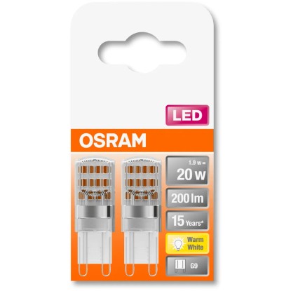 Osram Sijalka LED G9 1,9 W toplo bela 200 lm 2 v kompletu 1,5 x 1,5 cm (V x Ø)
