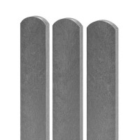 Cortinaplast PVC Ograjna letev polkrožna 78 mm x 21 mm x 1000 mm siva