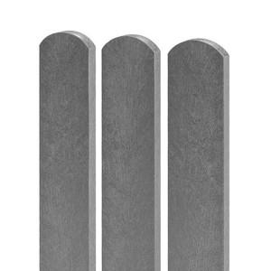 Cortinaplast PVC Ograjna letev polkrožna 78 mm x 21 mm x 1000 mm siva